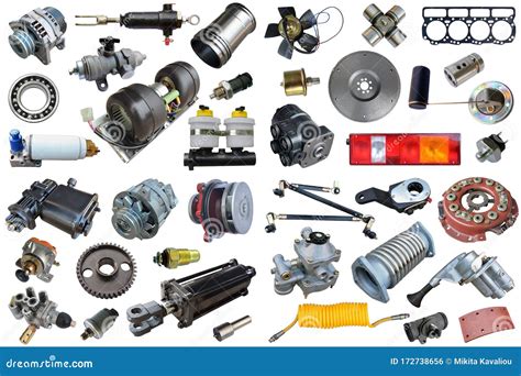 Auto Spare Parts Car On The White Background Stock Photo Image Of