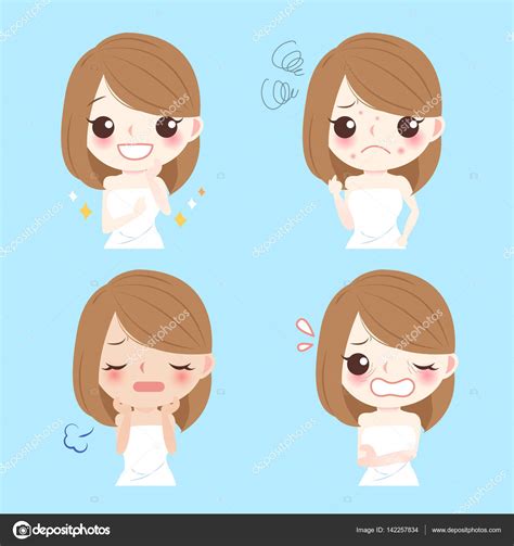 Woman With Face Problem Stock Vector Image By ©estherqueen999 142257834