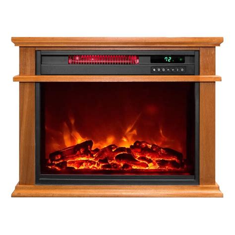 Lifesmart Large Square Fireplace Golden Oak In The Electric Space