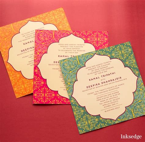 Choose from hundreds of editable custom designs for any wedding theme. Modern Indian Wedding Invitation