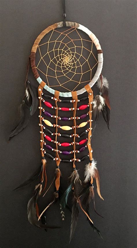 Oma Dream Catcher Hand Made Traditional Suede Dreamcatcher Multi