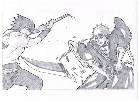 Ichigo Vs Sasuke By Stryfers On Deviantart