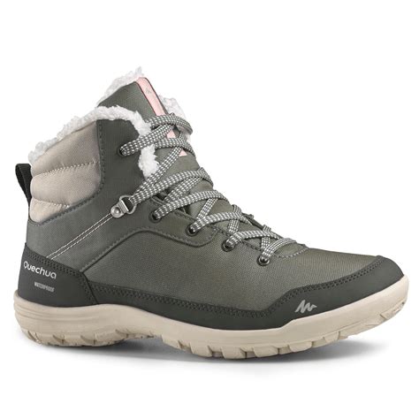 Womens Warm And Waterproof Hiking Boots Sh100 Warm Mid Quechua