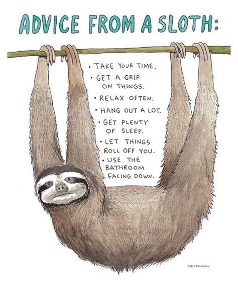 Sloth Art Print Sloth Humor Sloth Lover Funny By Drawnfrommybrain