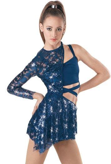 Weissman™ Asymmetrical Sequin Lace Biketard Dance Recital Costumes