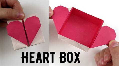 how to make an easy origami heart box and envelope paperheart box origami tutorial youtube