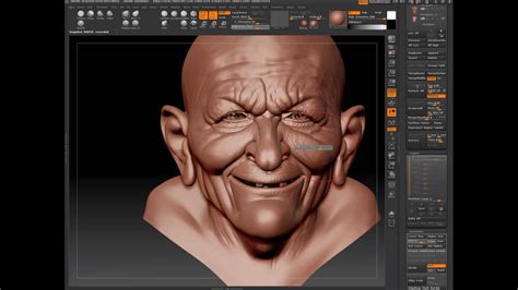 Zbrush 4 R3 Sculpting Wrinkles Time Lapse Youtube