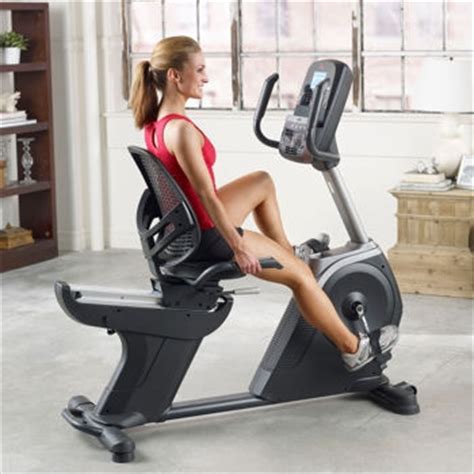 The dual grip ekg heart rate monitor, speed readout, distance readout, and ramp readout give. freemotion recumbent bike