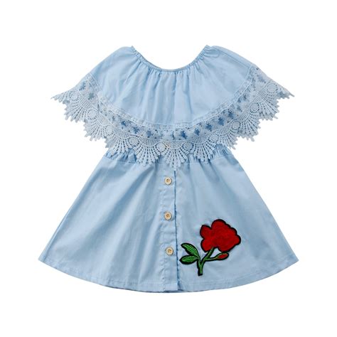 Toddler Kids Baby Girl Lace Ruffle Embroidery Flower