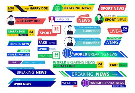 Premium Vector Breaking News Banners Broadcasting Television