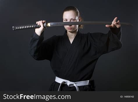 Female Samurai Holding Katana Free Stock Images And Photos 14856142