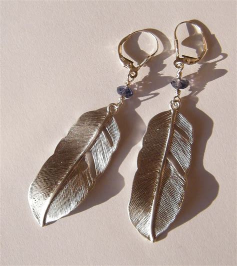 Anne Wilson Jewellery Aves Silver Feather Earrings