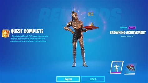 how to unlock crowning achievement free emote fortnite youtube