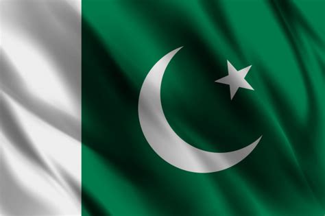 The flag in front of the car clearly has a moon crescent and a star, which will deceive many into believing that it is a flag of our neighbouring country. Pakistan flag in the wind silk background template ...