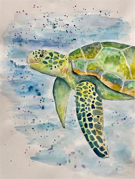Watercolour Turtle ArtBase