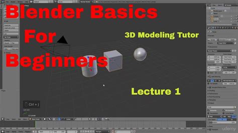 Blender For Beginners Basics Complete Course Tutorials Lecture 1 L
