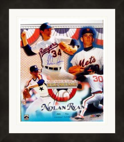 Nolan Ryan Autographed 16x20 Photo Mets Angels Astros Rangers Hall