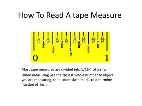 Ppt How To Read A Tape Measure Powerpoint Presentation Free Download