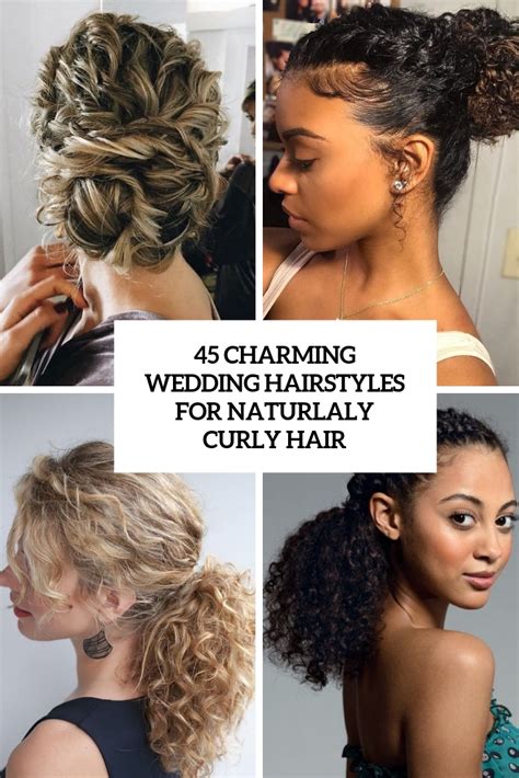 Long curly locks in this wedding hairstyle add a fairy tale touch to this black bride look. 29 Charming Bride's Wedding Hairstyles For Naturally Curly ...
