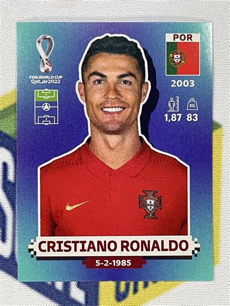 Por18 Cristiano Ronaldo Portugal Panini World Cup 2022 Sticker Solve Collectibles