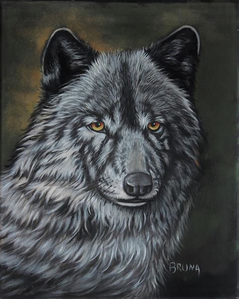 Gray Wolf Painting By Bruna Christian Fine Art America