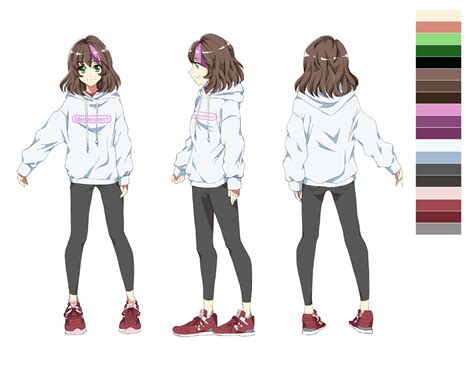Artstation Anime Girl Character Design For Visual Novel