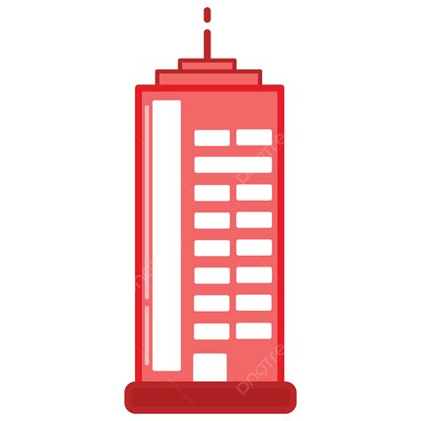 Tall Building Clipart Vector Tall Building Red Tower Tall Building