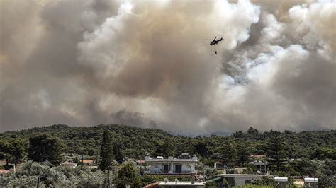 Greek Villages Evacuated As Forest Fire Rages