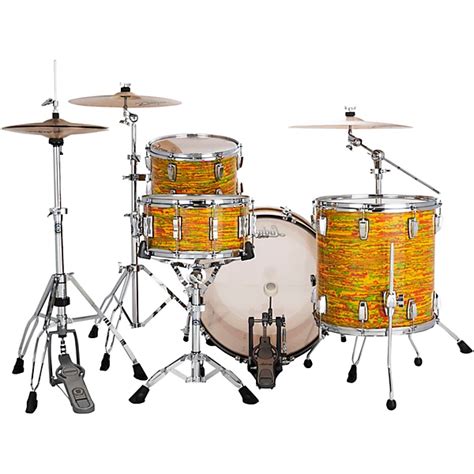 Ludwig Classic Maple 3 Piece Fab Shell Pack With 22 Bass Drum Citrus