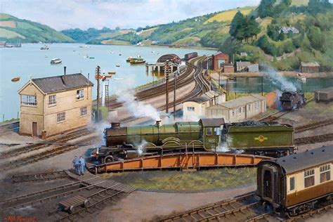 Railway And Landscape Paintings By Rob Rowland Gra Train Steam Art