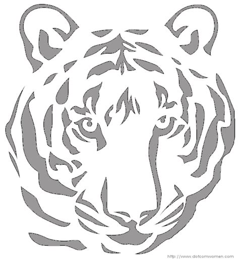 Tiger Pumpkin Stencil Dusktips