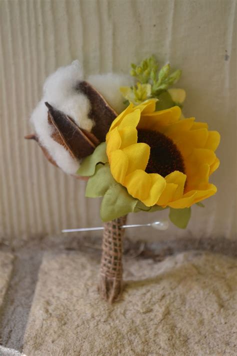 My Day Bouquet Sunflower Bud Cotton Hull Boutonniere