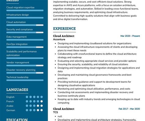 Cloud Architect Resume Sample In 2024 Resumekraft