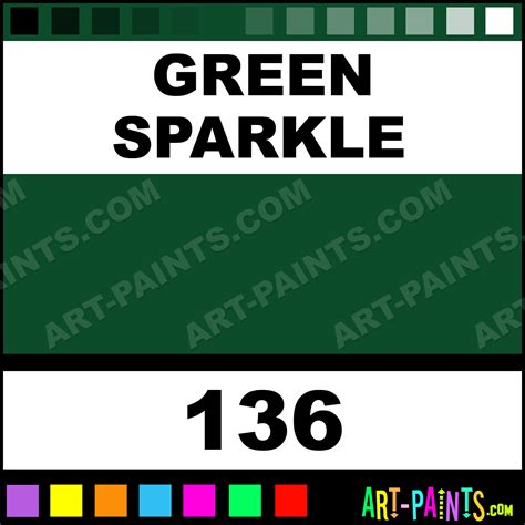 Green Sparkle Decorative Fabric Textile Paints 136 Green Sparkle