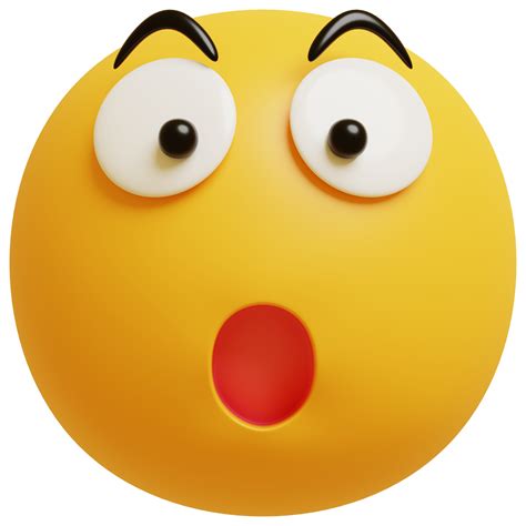 yellow face wow emoji surprised shocked emoticon 3d render illustration 22538034 png