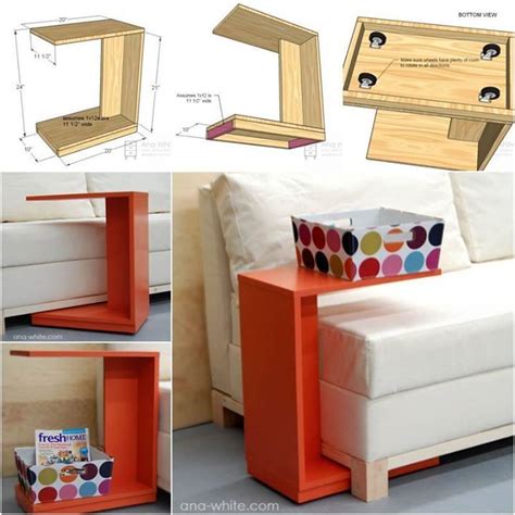Bed side table hospital bedside wheels rolling adjustable height overbed trayfrom $37.88. Rolling C End Table or Sofa Table | Diy sofa table, Diy ...