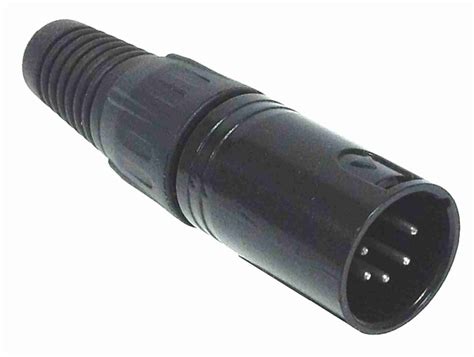 5 Pin Male Xlr Connector Black — American Recorder Technologies Inc