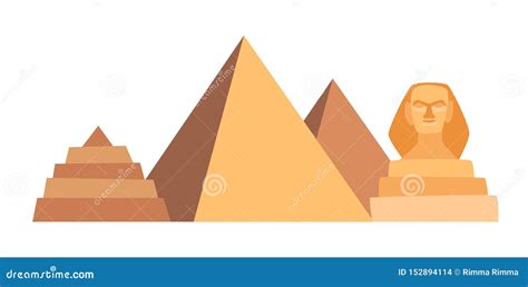 Egypt Pyramids Landscape Vector Illustration Stock Vector