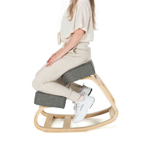 Gymax Ergonomic Kneeling Chair Rocking Stool Upright Posture Office