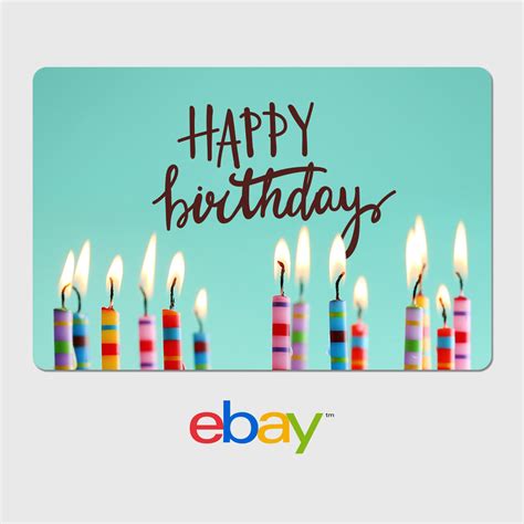 Send to email or facebook · send to email or facebook · printable eBay Digital Gift Card - Birthday Designs - Email Delivery ...