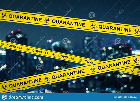 City On The Quarantine During Covid 19 Pandemic Stock Image Image Of
