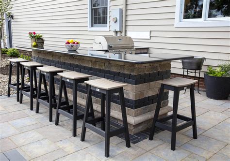 Outdoor Bbq Bar Table Custom Outdoor Kitchen Bar Contractors Backyard