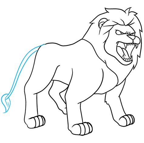 How To Draw A Lion Roaring Really Easy Drawing Tutorial