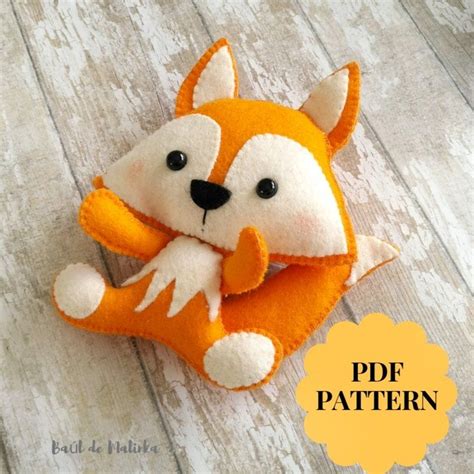 Fox Pattern Fox Sewing Pattern Owl Sewing Patterns Felt Toys