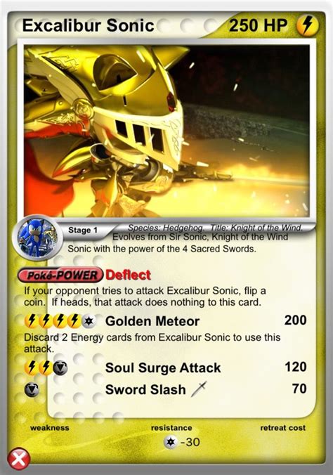 The pokémon card game was a huge part of the magic, and collecting cards was a love for many people who work in this office. Excalibur Sonic | Sonic, Pokemon cards, Hedgehog