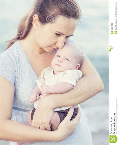 Mother And Baby Stock Photo Image Of Holding Happy