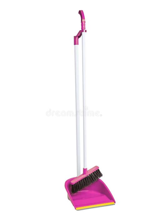 Pink Colored Broom And Dustpan Set Stock Image Image Of Broom
