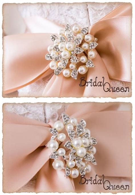 Crystal And Pearl Brooch For Bridal Sash Bridal Sash Brooch Etsy