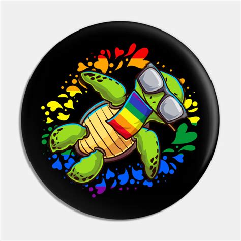 Rainbow Turtle Gay Pride T Gay Turtle Pin Teepublic