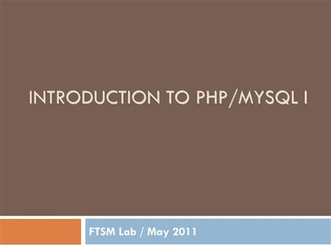 ppt introduction to php mysql i powerpoint presentation free download id 1664988